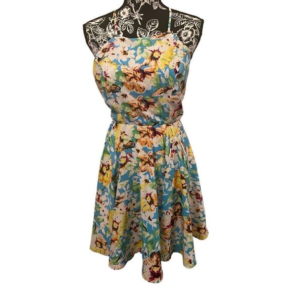 LLove Floral Dress Sundress Flower Mini Dress - Picture 1 of 10